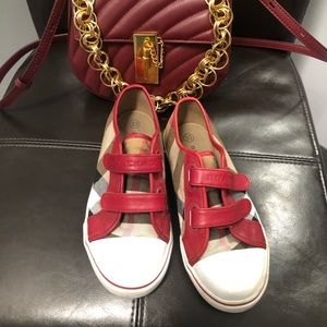 Burberry Toddlers Check Sneakers Velcro kids